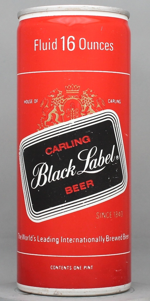 Black Label, Carling Beer 16 Oz Tab Top Can