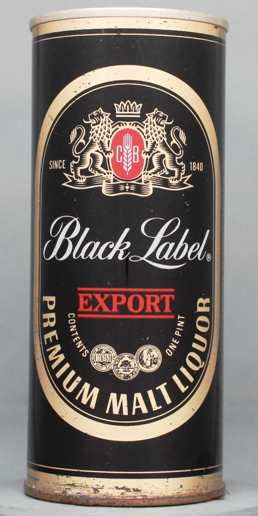 Black Label Export Malt Liquor 16 Oz Tab Top Can