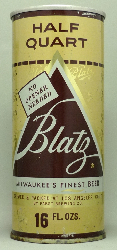 Blatz Milwaukee's Finest Beer 16 Oz Zip Top Can