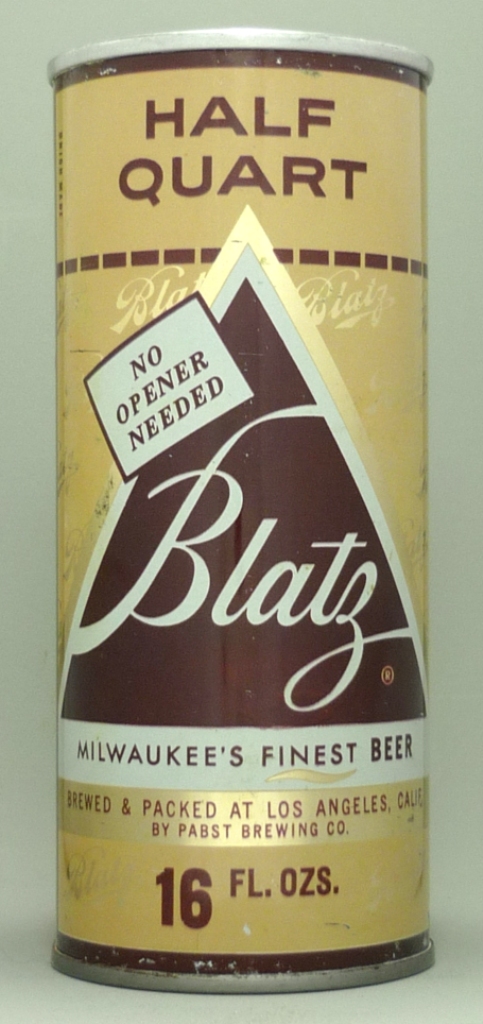 Blatz Milwaukee's Finest Beer 16 Oz Tab Top Can