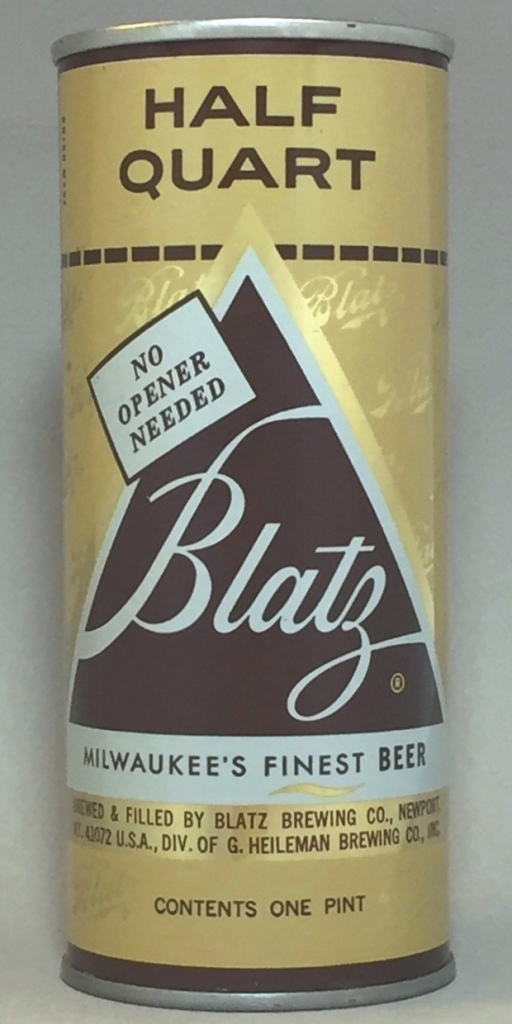 Blatz Milwaukee's Finest Beer 16 Oz Tab Top Can
