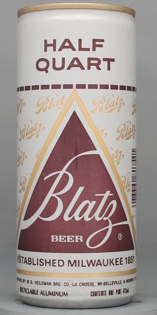 Blatz Beer 16 Oz Tab Top Can