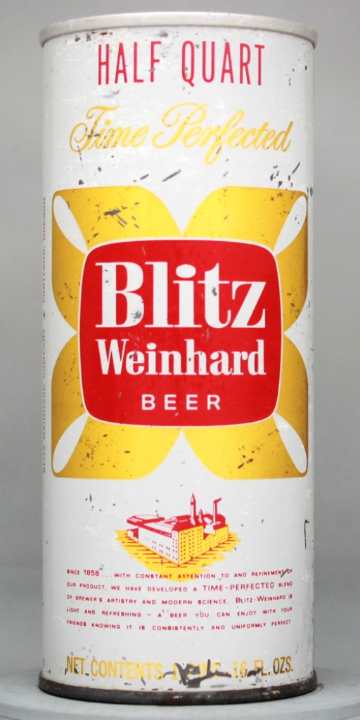 Blitz Weinhard Beer 16 Oz Tab Top Can