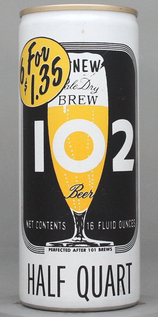 Brew 102 Pale Dry Beer 16 Oz Tab Top Can