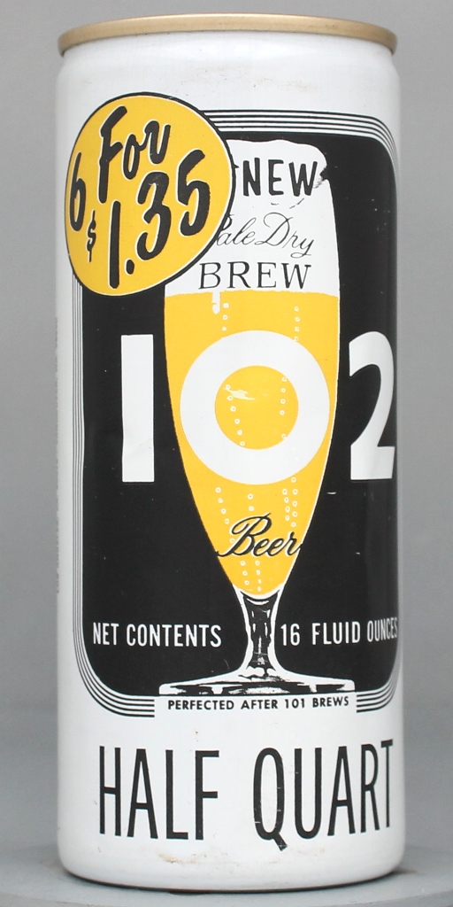Brew 102 Pale Dry Beer 16 Oz Tab Top Can