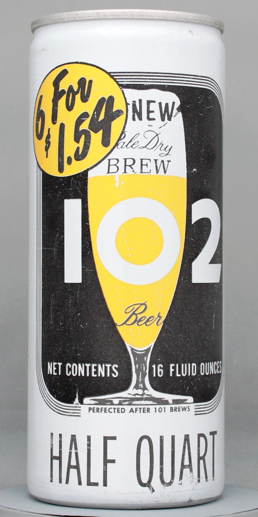 Brew 102 Pale Dry Beer 16 Oz Tab Top Can