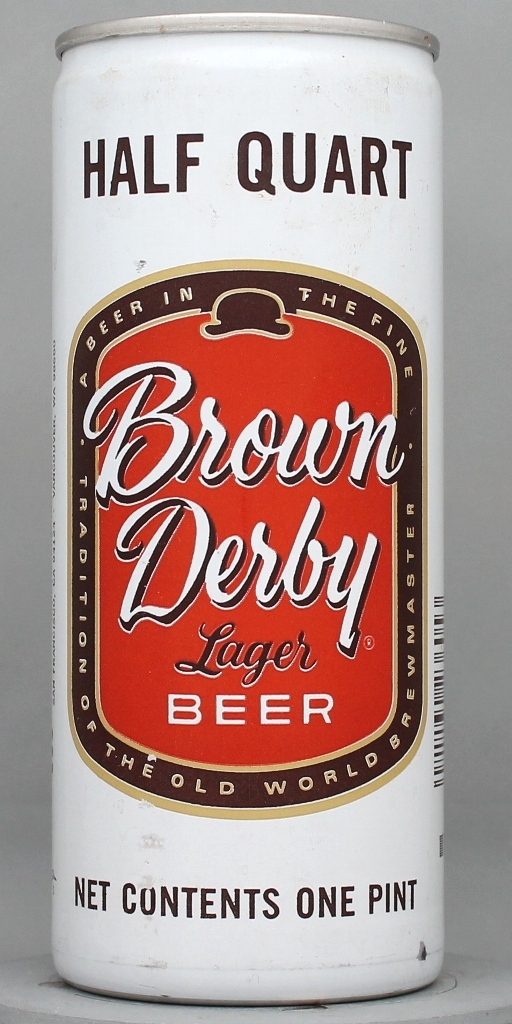 Brown Derby Lager Beer 16 Oz Tab Top Can