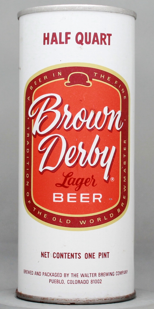 Brown Derby Lager Beer 16 Oz Tab Top Can