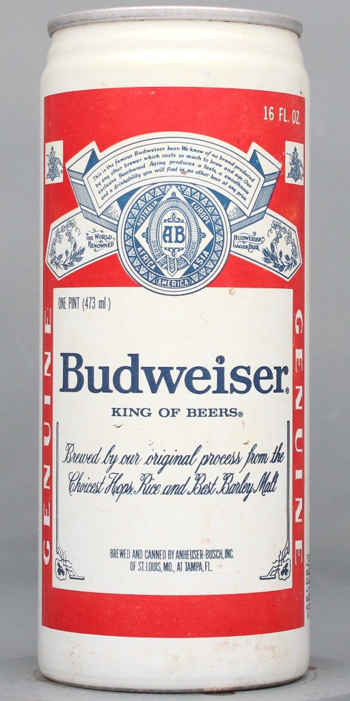 Budweiser King Of Beers Beer 16 Oz Tab Top Can