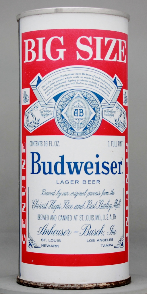 Budweiser Lager Beer 16 Oz Zip Top Can
