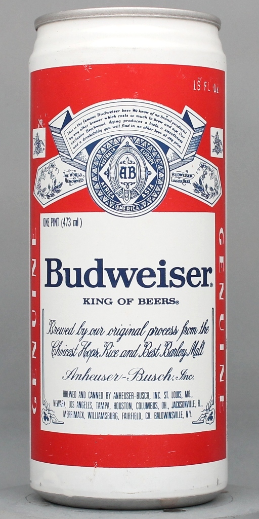 Budweiser King Of Beers Beer 16 Oz Tab/Stay Top Can