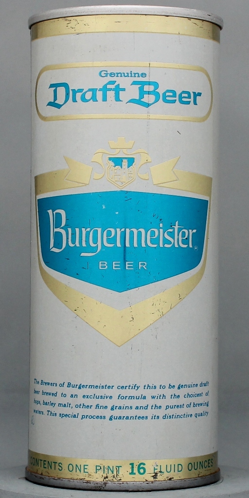 Burgermeister Genuine Draft 16 Oz Tab Top Can
