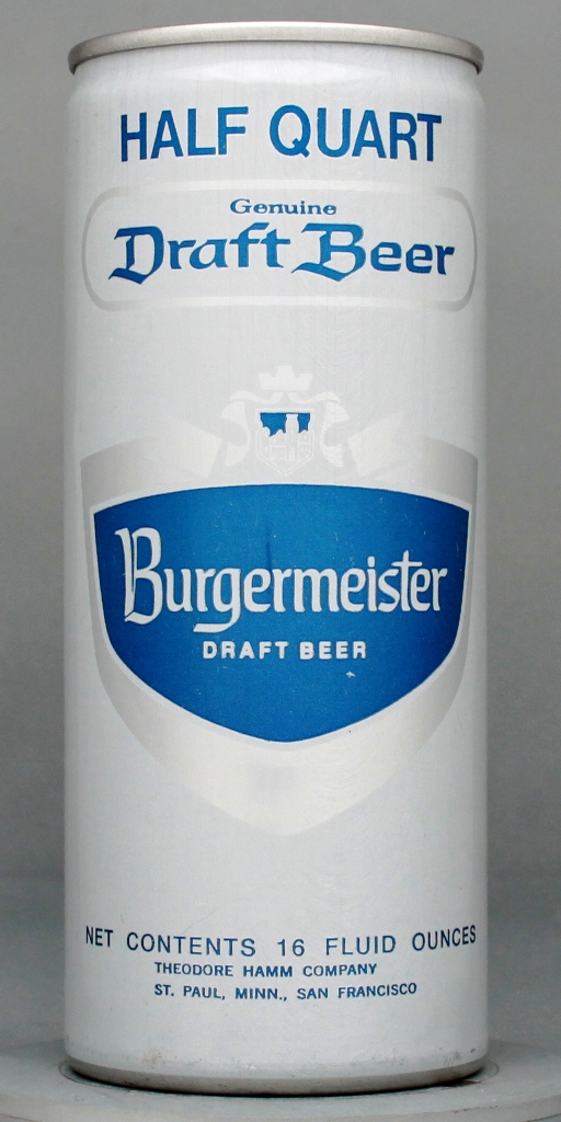 Burgermeister Genuine Draft 16 Oz Tab Top Can