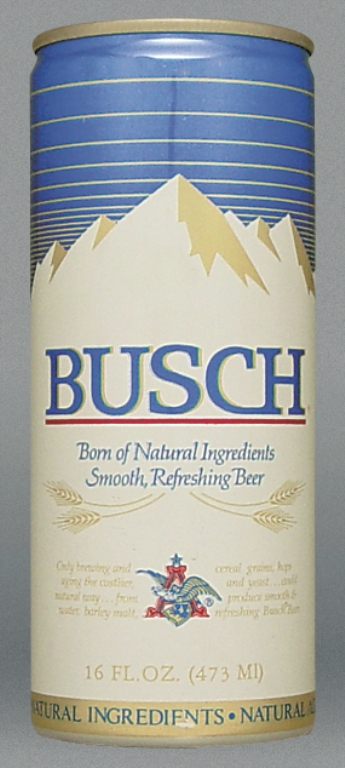 Busch Beer 16 Oz Tab Top Can