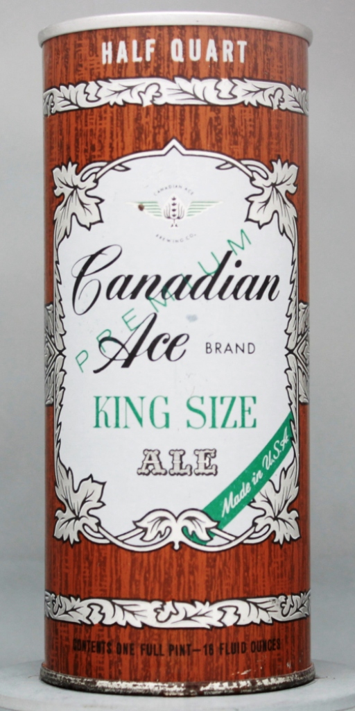 Canadian Ace Premium Ale 16 Oz Zip Top Can