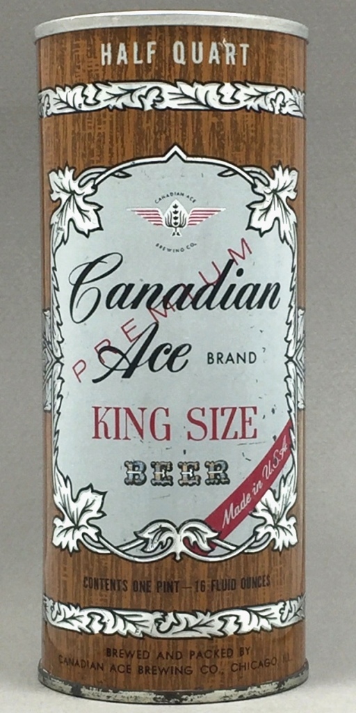 Canadian Ace Premium Beer 16 Oz Tab Top Can