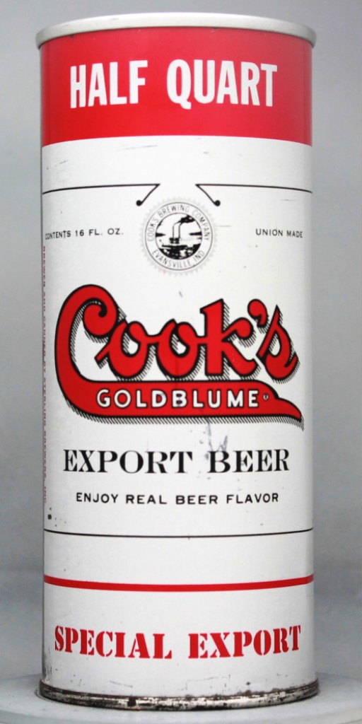Cooks Goldblume Export Beer 16 Oz Tab Top Can