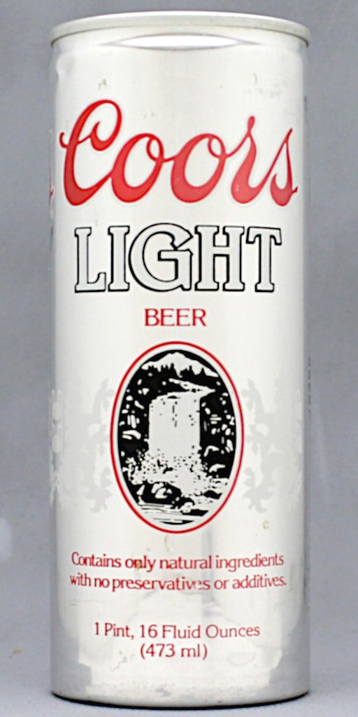 Coors Light Beer 16 Oz Tab/Stay Top Can