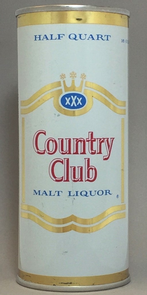 Country Club Malt Liquor 16 Oz Tab Top Can