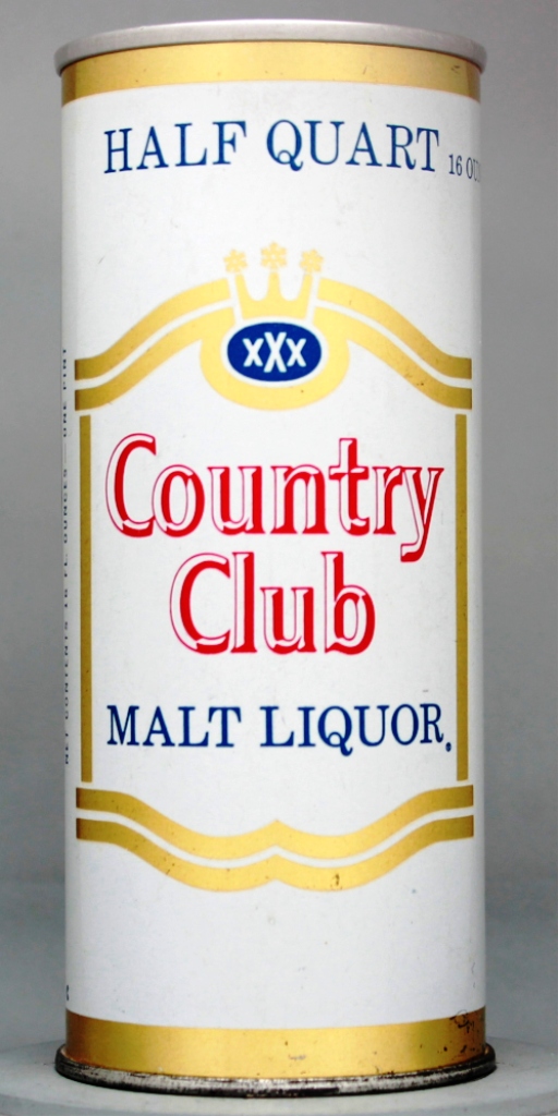 Country Club Malt Liquor 16 Oz Zip/Tab Top Can