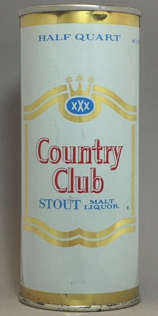 Country Club Stout Malt Liquor 16 Oz Zip/Tab Top Can