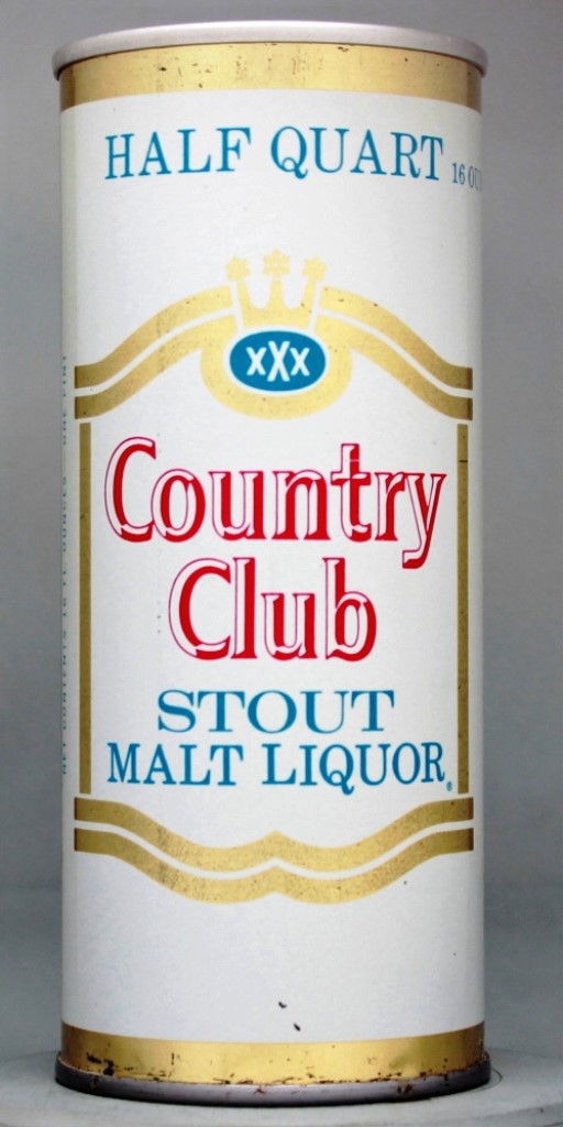 Country Club Stout Malt Liquor 16 Oz Tab Top Can