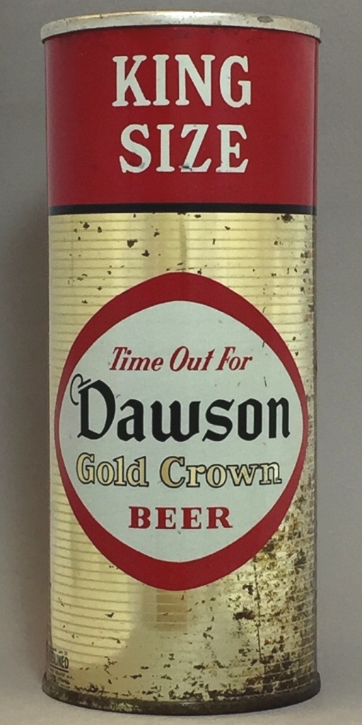 Dawson Gold Crown Beer 16 Oz Zip/Tab Top Can