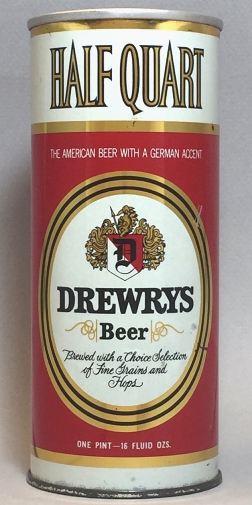 Drewrys Beer 16 Oz Tab Top Can
