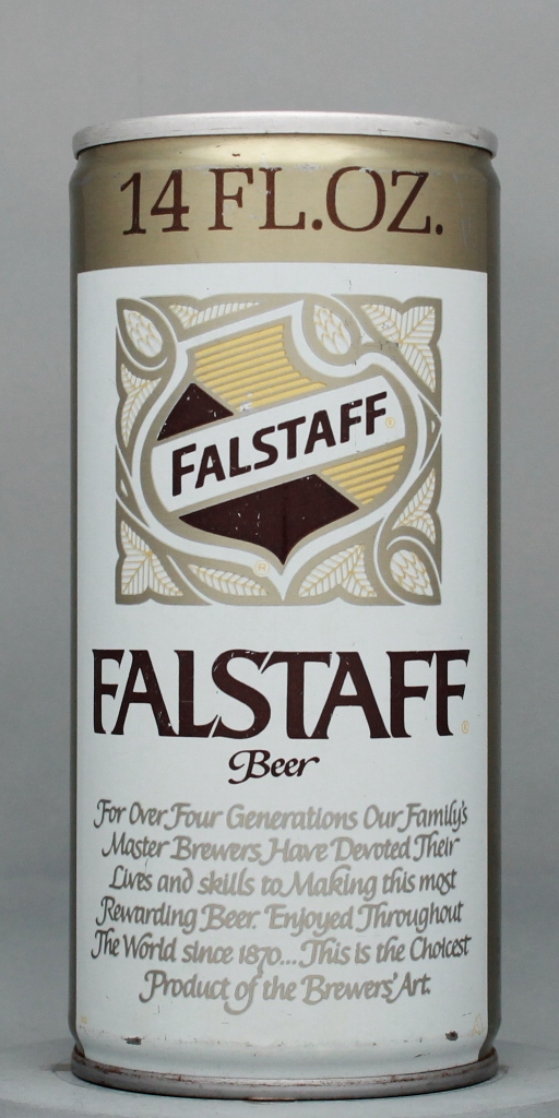 Falstaff Beer 14 Oz Tab Top Can