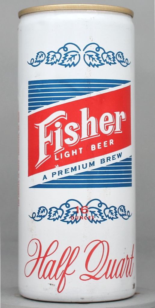 Fisher Light Premium Brew Beer 16 Oz Tab Top Can