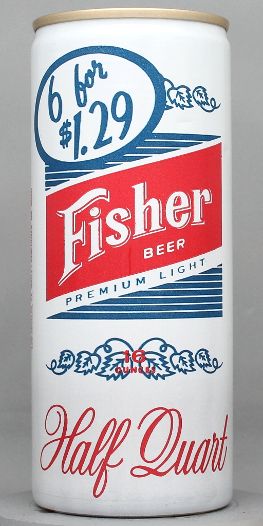 Fisher Premium Light Beer 16 Oz Tab Top Can