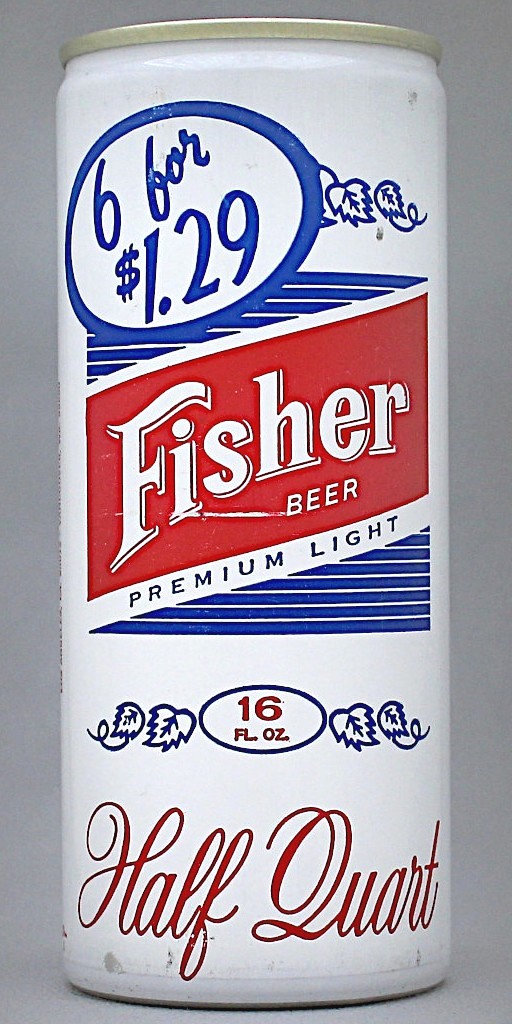 Fisher Premium Light Beer 16 Oz Tab Top Can