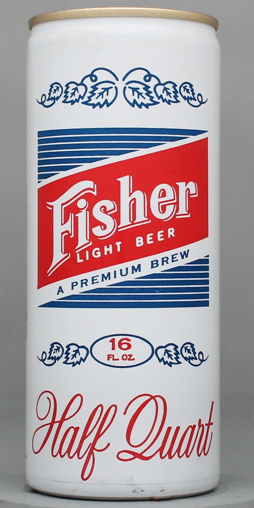 Fisher Light Premium Brew Beer 16 Oz Tab Top Can