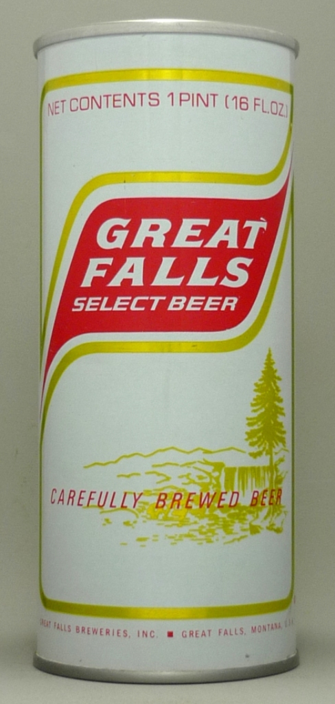 Great Falls Select Beer 16 Oz Tab Top Can