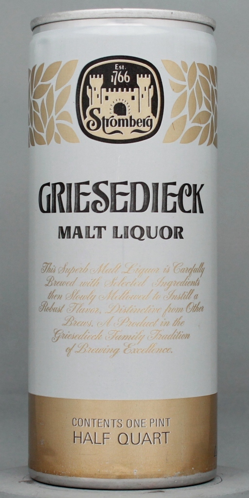 Griesedieck Malt Liquor 16 Oz Tab Top Can