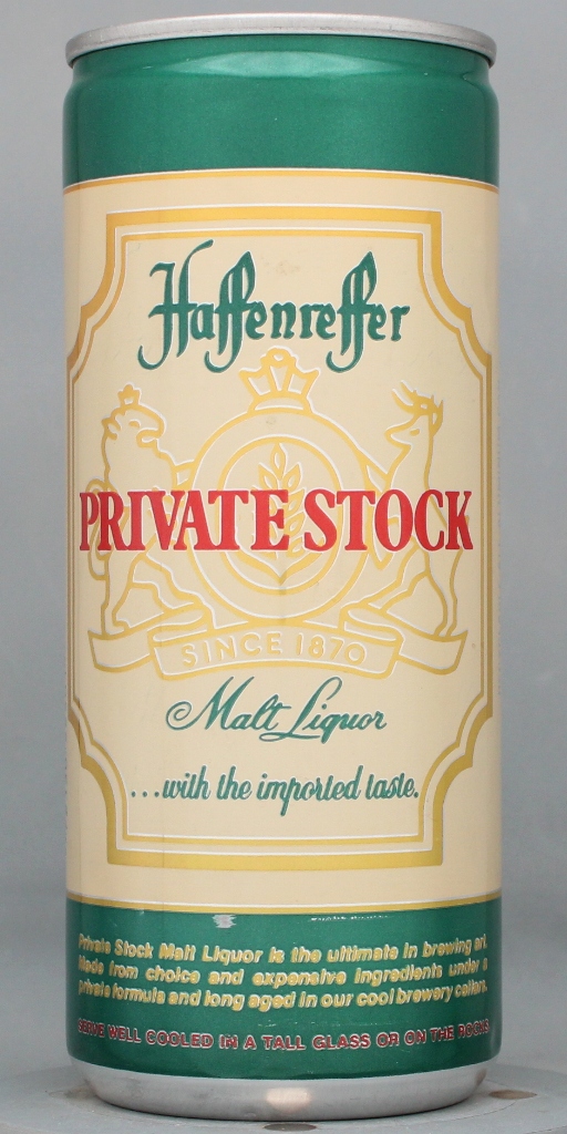 Haffenreffer Private Stock Malt Liquor 16 Oz Tab Top Can