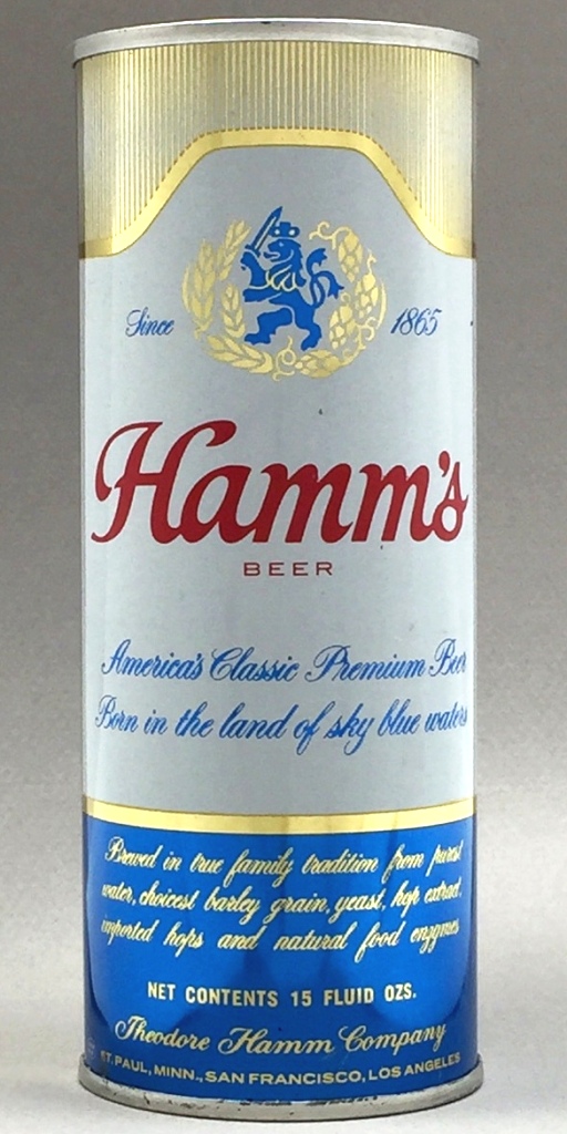 Hamm's Beer 15 Oz Tab Top Can