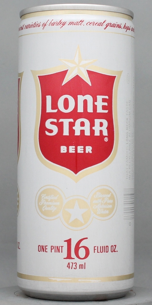 Lone Star Beer 16 Oz Tab Top Can