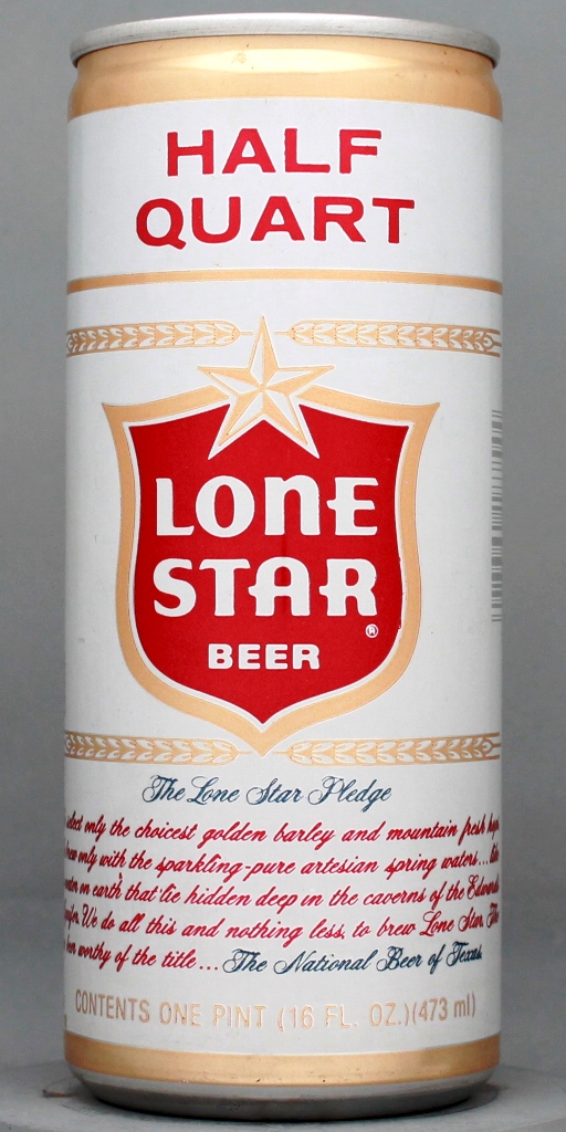 Lone Star Beer 16 Oz Tab Top Can