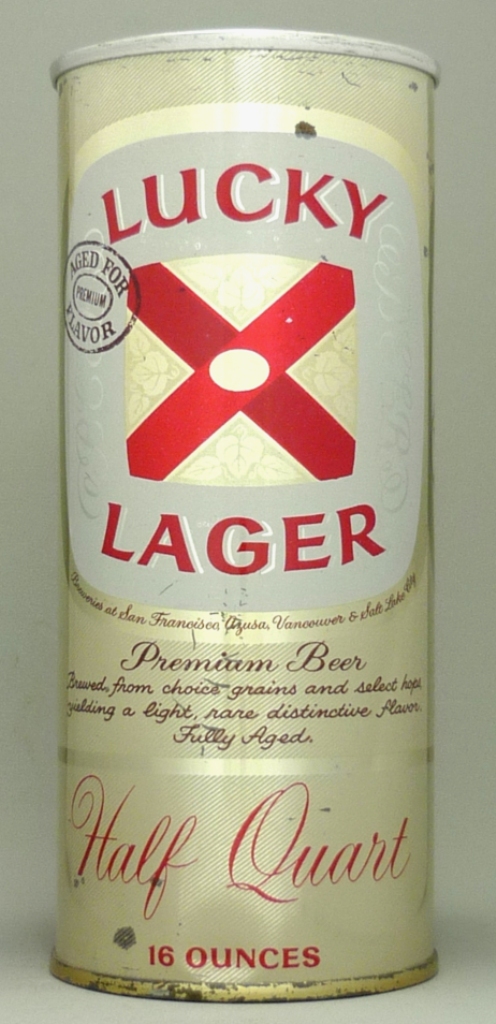 Lucky Lager Aged/Flavor Beer 16 Oz Zip/Tab Top Can