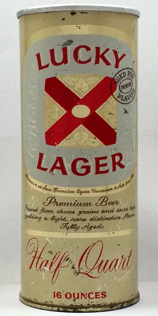Lucky Lager Aged/Flavor Beer 16 Oz Zip Top Can