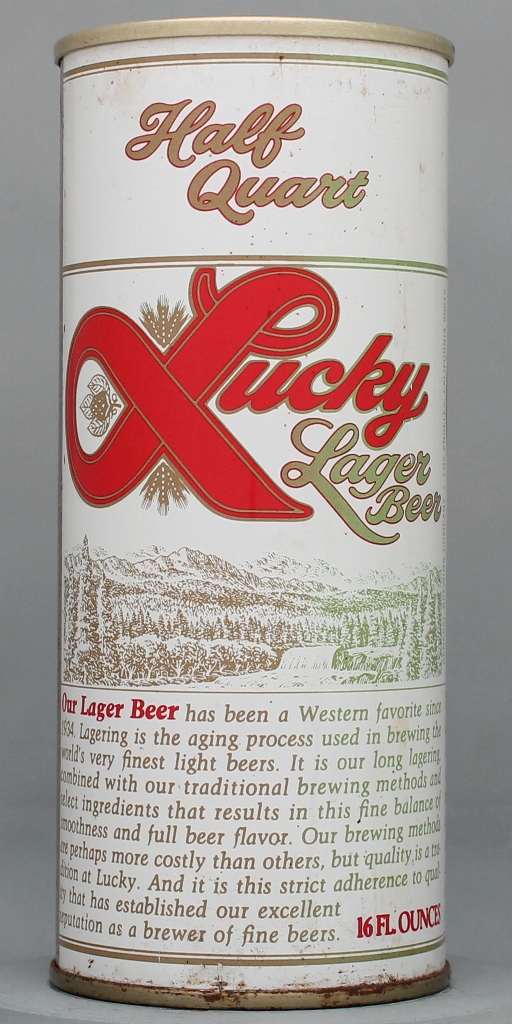 Lucky Lager Beer 16 Oz Tab Top Can