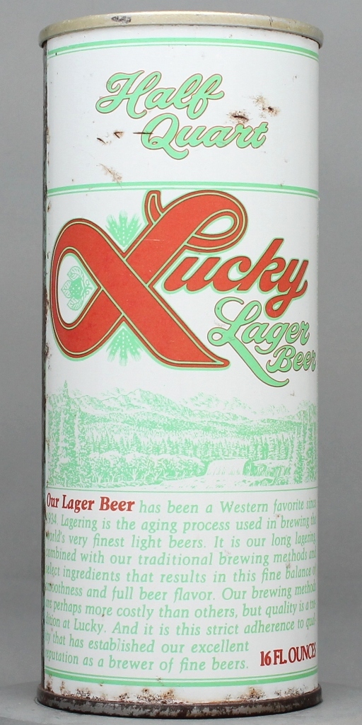 Lucky Lager Beer 16 Oz Tab Top Can