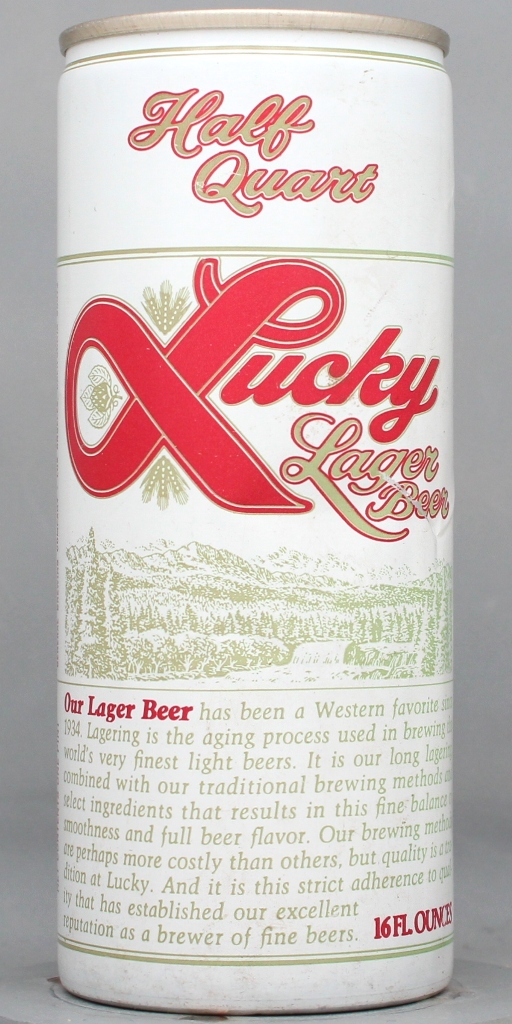 Lucky Lager Beer 16 Oz Tab Top Can
