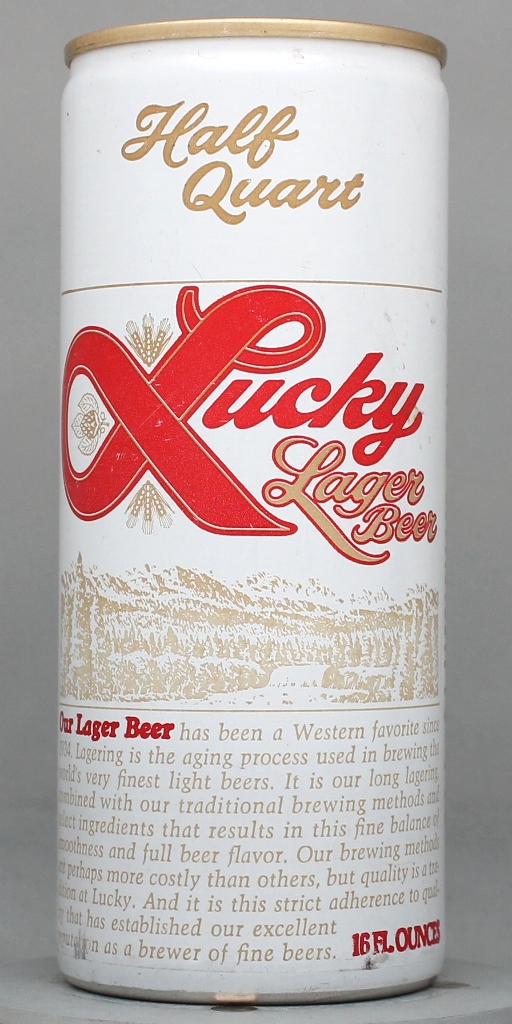 Lucky Lager Beer 16 Oz Tab Top Can