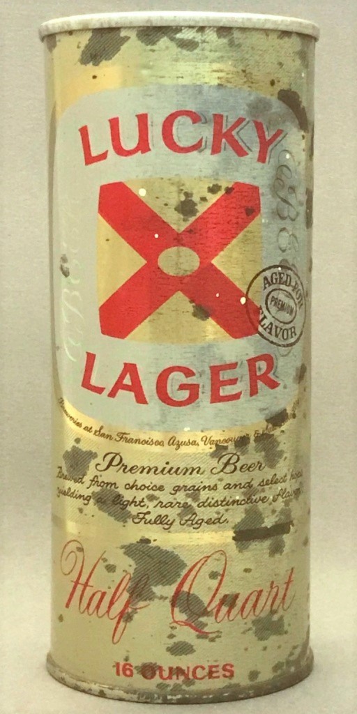Lucky Lager Aged/Flavor Beer 16 Oz Zip Top Can