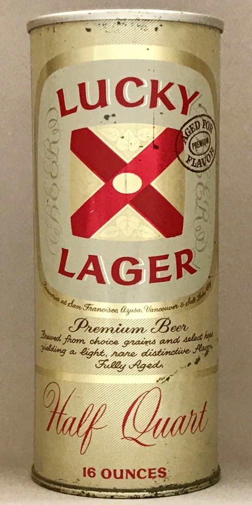 Lucky Lager Aged/Flavor Beer 16 Oz Zip Top Can