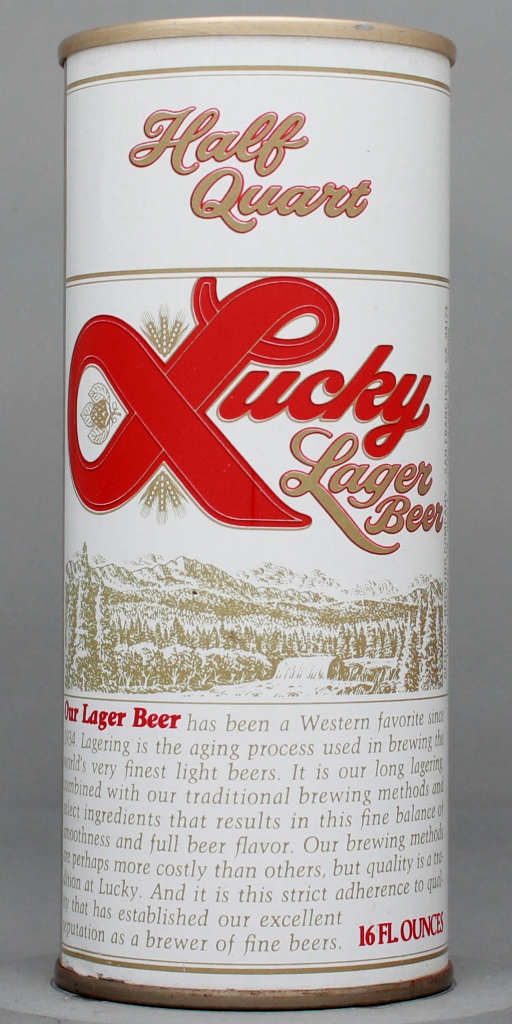 Lucky Lager Beer 16 Oz Tab Top Can