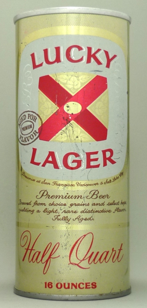 Lucky Lager Premium Beer 16 Oz Tab Top Can