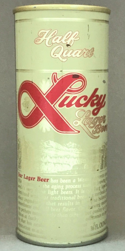Lucky Lager Beer 16 Oz Tab Top Can